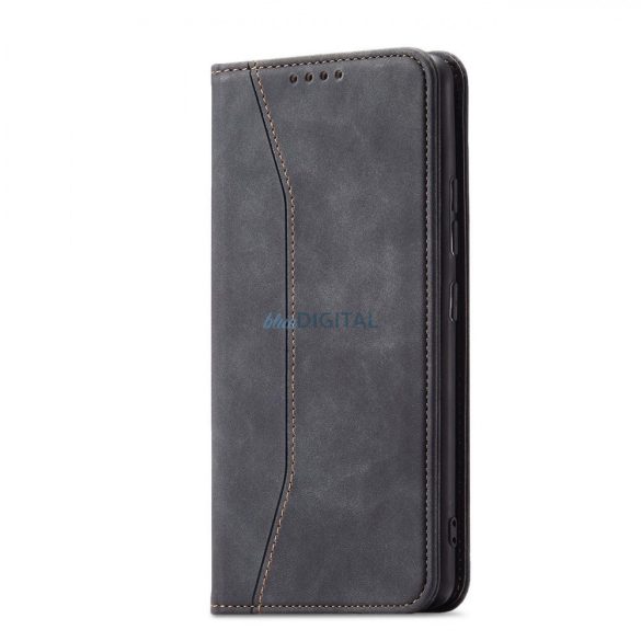 Magnet Fancy Case Samsung Galaxy S23 mágneses flipes tok pénztárcával, állvánnyal, fekete