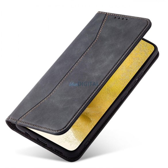Magnet Fancy Case Samsung Galaxy S23+ mágneses flipes tok pénztárcával, állvánnyal, fekete