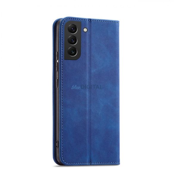 Magnet Fancy Case Samsung Galaxy S23 Ultra mágneses flipes tok pénztárcával, állvánnyal, kék