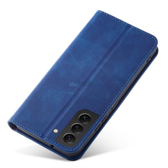 Magnet Fancy Case Samsung Galaxy S23 Ultra mágneses flipes tok pénztárcával, állvánnyal, kék