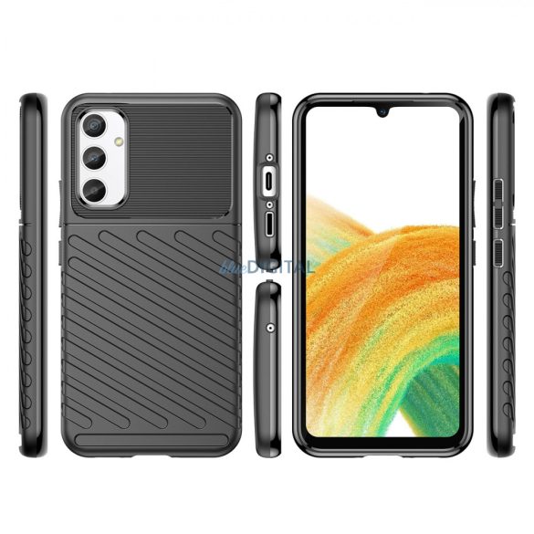 Thunder Case tok Samsung Galaxy A34 5G szilikon Armor tok fekete