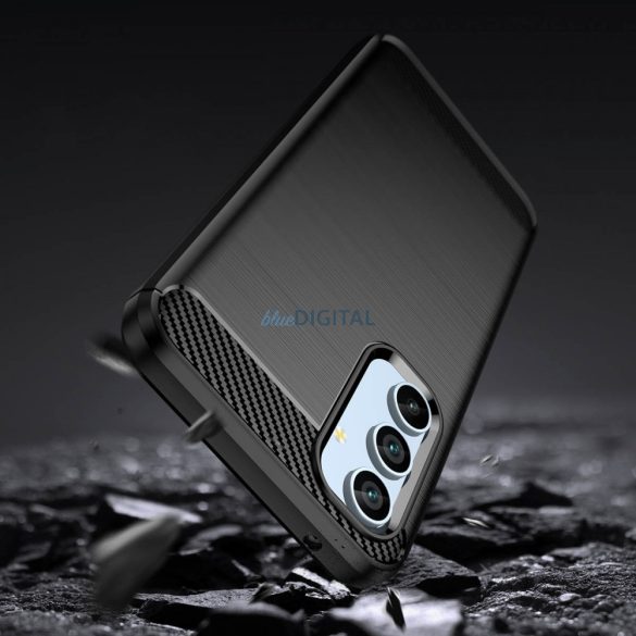 carbon tok Samsung Galaxy A54 5G Rugalmas szilikon carbon tok fekete