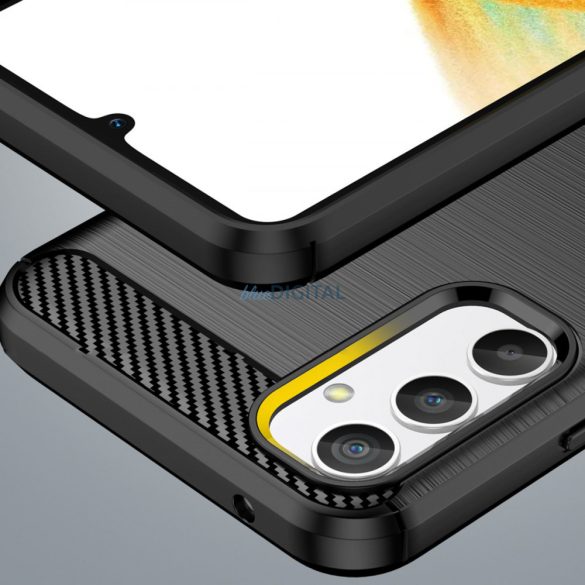 Carbon Case tok Realme 10 Pro Rugalmas szilikon carbon tok fekete