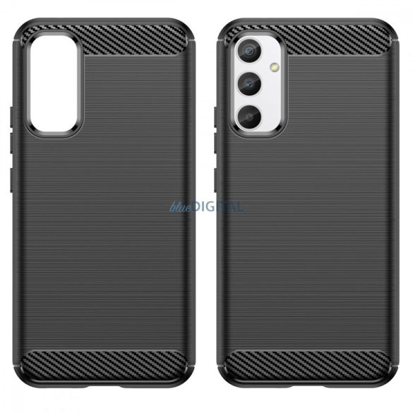 Carbon Case tok Realme 10 Pro Rugalmas szilikon carbon tok fekete