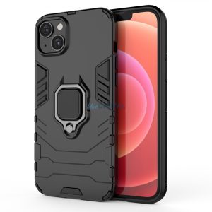 Ring Armor tok iPhone 14 Plus Armor tok mágneses tartó gyűrű fekete