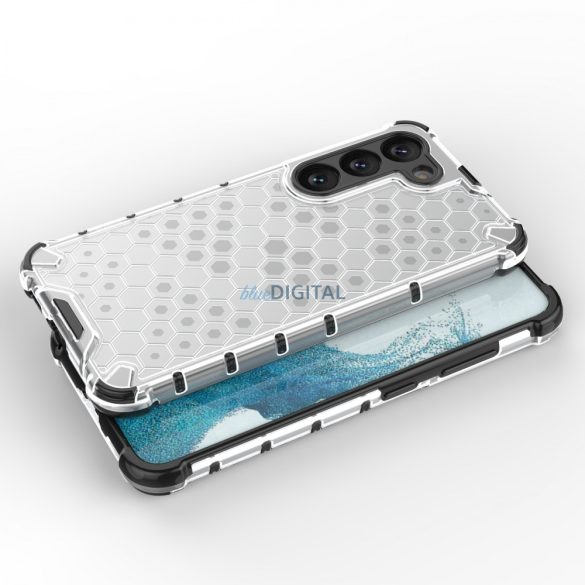 Honeycomb tok Samsung Galaxy S23 Armor hibrid tok átlátszó
