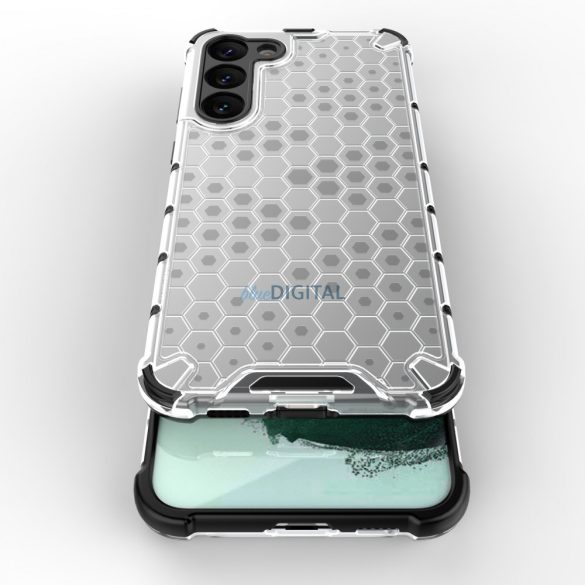 Honeycomb tok Samsung Galaxy S23+ Armor hibrid tok fekete