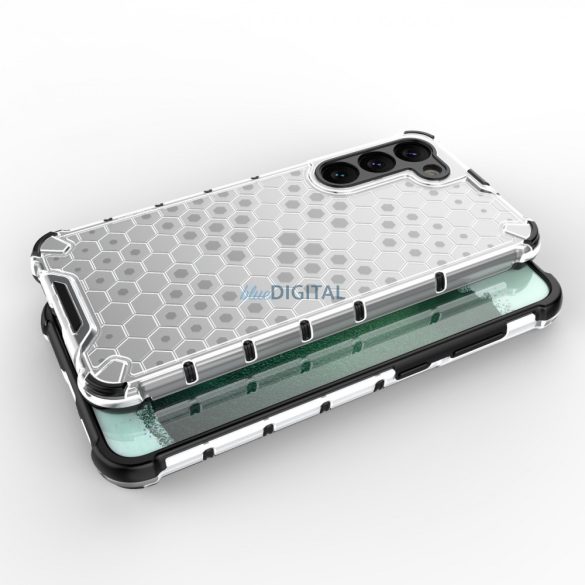 Honeycomb tok Samsung Galaxy S23+ Armor hibrid tok fekete