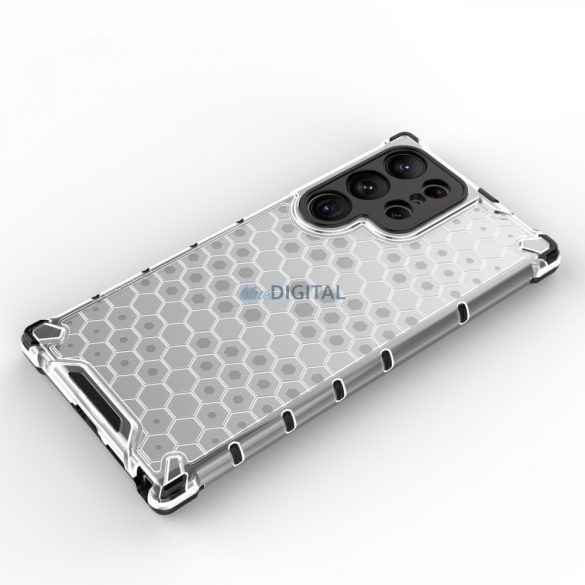 Honeycomb tok Samsung Galaxy Samsung Galaxy S23 Ultra Armor hibrid tok fekete