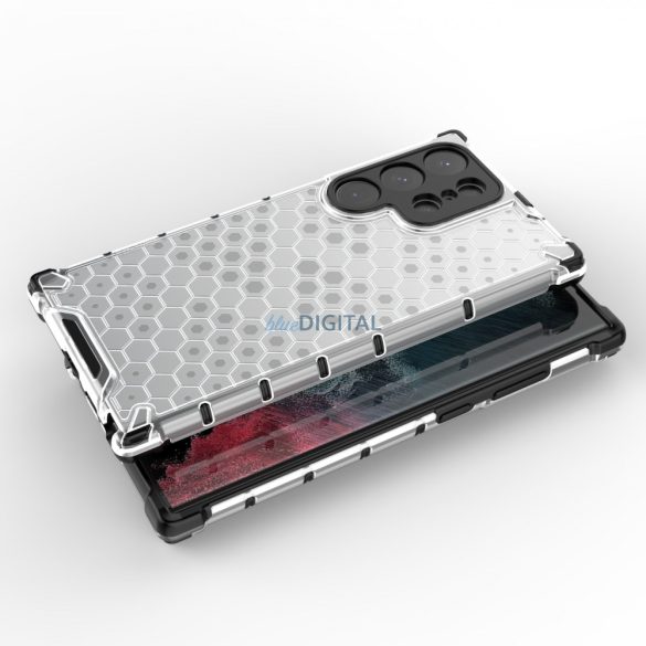 Honeycomb tok Samsung Galaxy Samsung Galaxy S23 Ultra Armor hibrid tok átlátszó