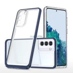   átlátszó 3in1 tok Samsung Galaxy S23 szilikon tok keret kék