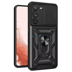   Hybrid Armor Camshield tok Samsung Galaxy S23+ Armor tok kameravédővel fekete