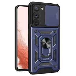   Hybrid Armor Camshield tok Samsung Galaxy S23+ Armor tok kameravédővel kék