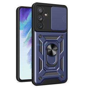 Hybrid Armor Camshield tok Samsung Galaxy A54 5G Armor tok kameravédővel kék