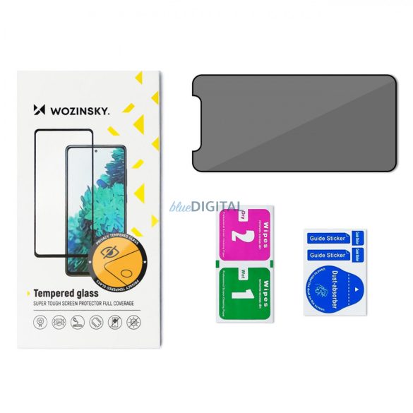 Wozinsky Privacy Glass edzett üveg Samsung Galaxy A14 5G / Galaxy A14, kémkedés elleni adatvédelmi szűrővel