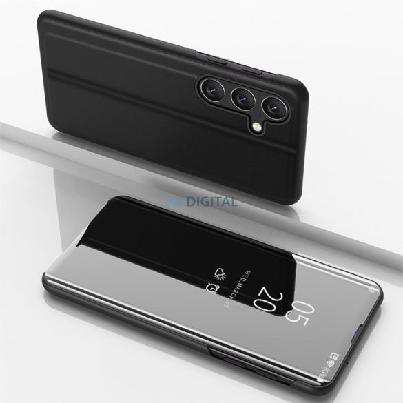 Clear View Case Samsung Galaxy A54 5G flipes tok fekete