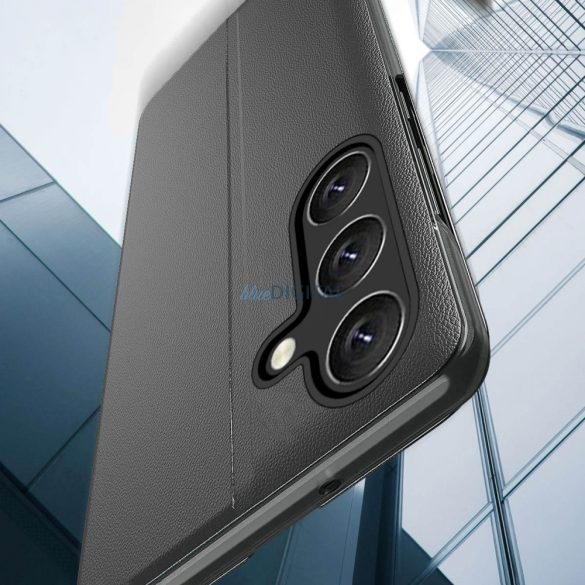 Eco Leather View Case Samsung Galaxy A54 5G-hez, fekete állvánnyal