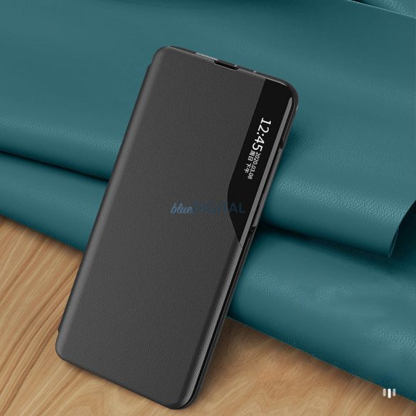 Eco Leather View Case Samsung Galaxy A54 5G-hez, fekete állvánnyal