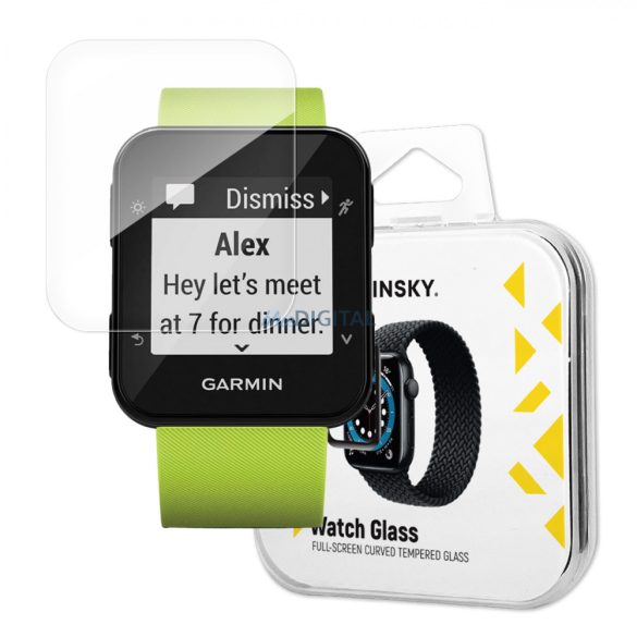 Wozinsky Full Glue Tempered Glass Garmin Forerunner 35 teljes képernyős fekete kerettel fólia