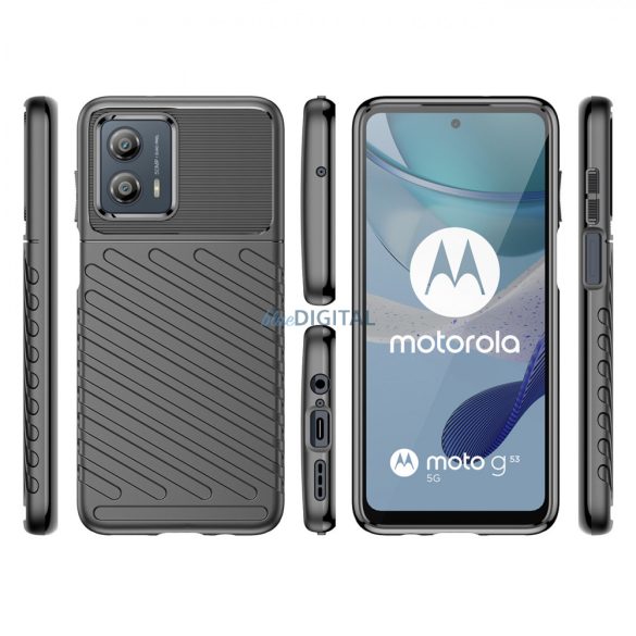 Thunder Case Motorola Moto G53 szilikon Armor tok fekete