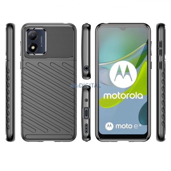 Thunder Case Motorola Moto E13 szilikon Armor tok fekete