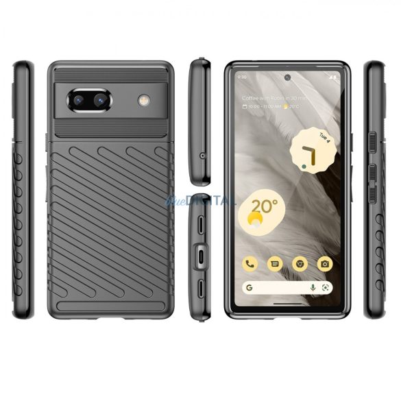 Thunder Case Google Pixel 7a szilikon Armor tok fekete