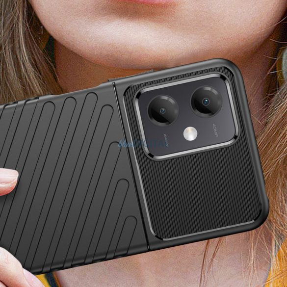 Thunder Case Xiaomi Poco X5 5G / Redmi Note 12 5G szilikon Armor tok fekete