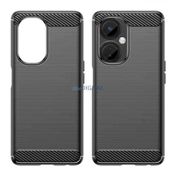 Carbon Case OnePlus Nord CE 3 Rugalmas szilikon carbon tok fekete