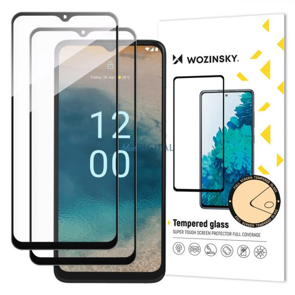 Wozinsky Full Glue Tempered Glass 2x Nokia G22 teljes képernyős fekete kerettel fólia