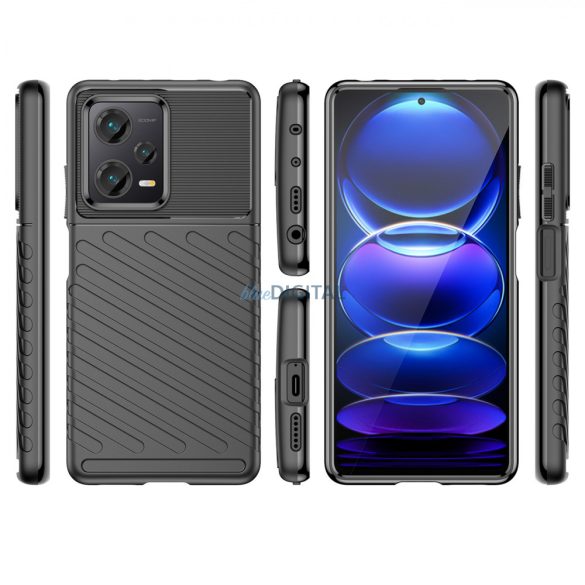 Thunder Case tok XIAOMI Redmi Note 12 Pro+ szilikon armor tok fekete