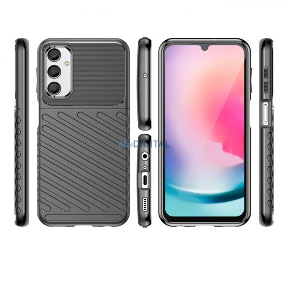 Thunder Case tok Samsung Galaxy A24 4G szilikon armor tok fekete