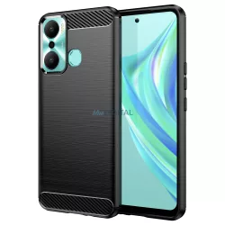   Carbon Case tok Infinix Hot 20 Play rugalmas szilikon szén-dioxid borítás fekete
