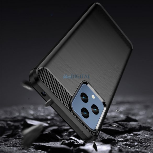 Carbon Case T Phone 5G (2022) rugalmas szilikon carbon tok fekete