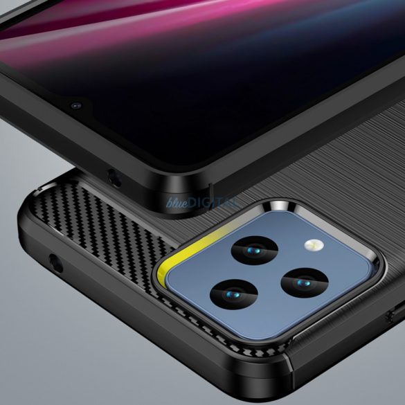 Carbon Case T Phone 5G (2022) rugalmas szilikon carbon tok fekete