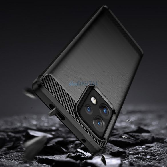 Carbon Case tok Motorola Edge 40 Pro/Motorola Edge Plus 2023 fekete