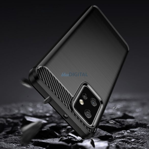 Carbon Case Motorola Moto G Power 2023 rugalmas szilikon carbon tok fekete