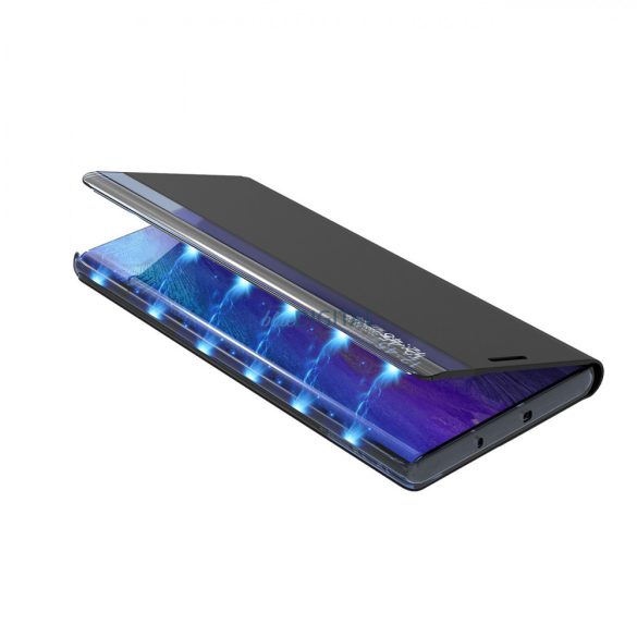 New Sleep Case Cover Samsung Galaxy A24 4G borító flipes állvánnyal fekete tok