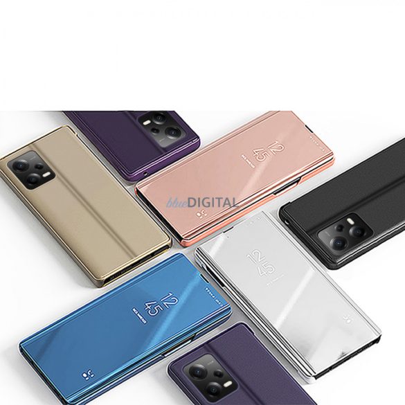 Clear View Case Xiaomi 13 Lite flipes tok patenttal fekete