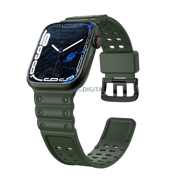 Strap Triple Protection szíj Apple Watch SE, 8, 7, 6, 5, 4, 3, 2, 1 (41, 40, 38 mm) szalag karkötőhöz zöld tok