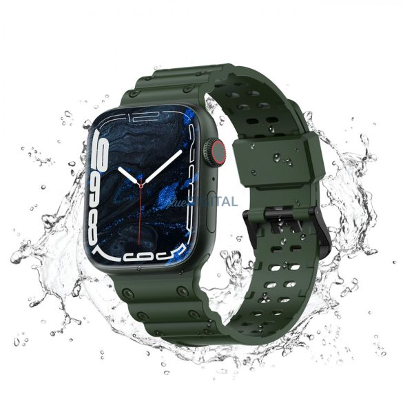 Triple Protection csereszíj Apple Watch SE, 9, 8, 7, 6, 5, 4, 3, 2, 1 (41, 40, 38 mm) zöld