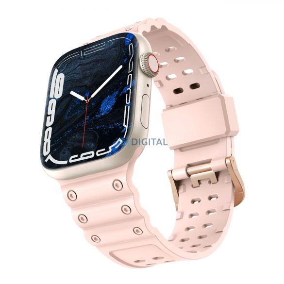 Triple Protection csereszíj Apple Watch SE, 9, 8, 7, 6, 5, 4, 3, 2, 1 (41, 40, 38 mm) rózsaszín