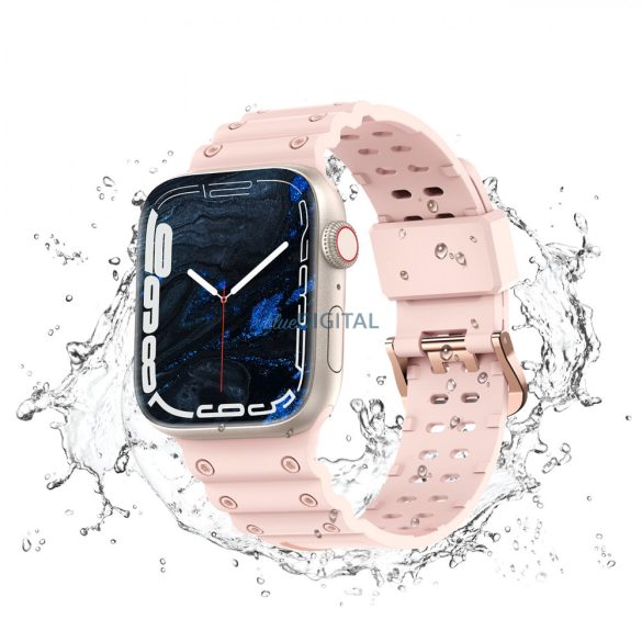 Triple Protection csereszíj Apple Watch SE, 9, 8, 7, 6, 5, 4, 3, 2, 1 (41, 40, 38 mm) rózsaszín