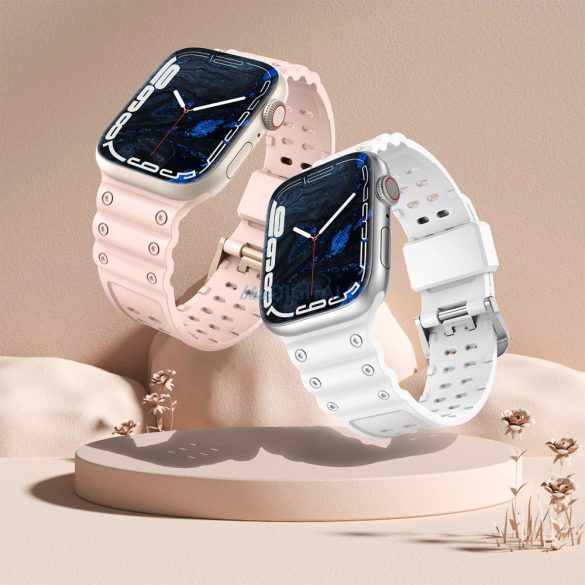 Triple Protection csereszíj Apple Watch SE, 9, 8, 7, 6, 5, 4, 3, 2, 1 (41, 40, 38 mm) rózsaszín