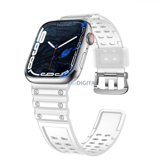 Strap Triple Protection szíj az Apple Watch SE, 8, 7, 6, 5, 4, 3, 2, 1 (41, 40, 38 mm) szalag karkötőhöz átlátszó tok