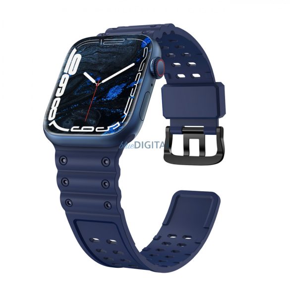 Triple Protection csereszíj Apple Watch Ultra, SE, 9, 8, 7, 6, 5, 4, 3, 2, 1 (49, 45, 44, 42 mm) tengerészkék