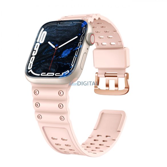 Strap Triple Protection szíj Apple Watch Ultra, SE, 8, 7, 6, 5, 4, 3, 2, 1 (49, 45, 44, 42 mm) karkötő karkötőhöz rózsaszínű tok