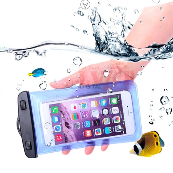 PVC vízálló karpántos telefontok - átlátszó