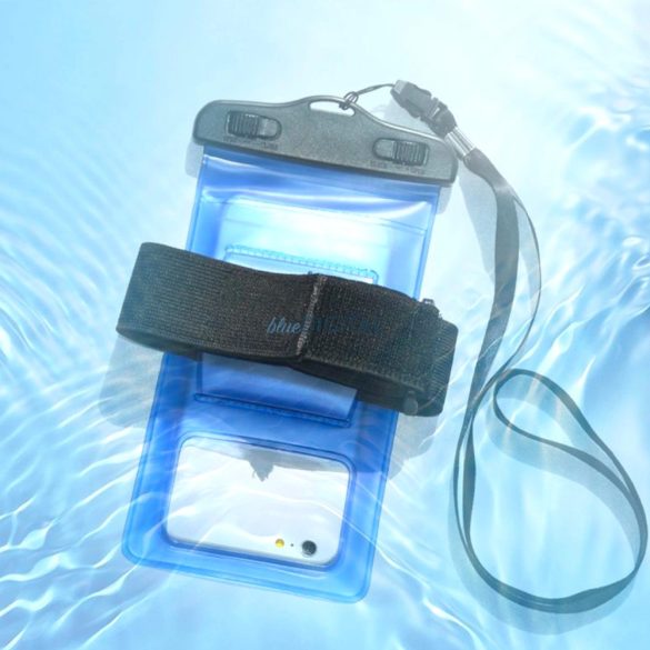 PVC vízálló karpántos telefontok - átlátszó