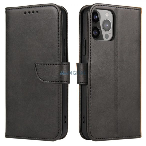 Magnet Case Cover XIAOMI Redmi Note 12 Pro / Poco X5 Pro 5G tok pénztárcával és állvánnyal Fekete