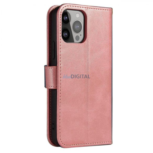 Magnet Case Cover XIAOMI Redmi Note 12 5G / Poco X5 5G flipes tok pénztárcával és állvánnyal Pinkhez